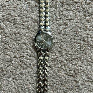 Marksman‎ men’s vintage silver quartz watch length: 8 inches